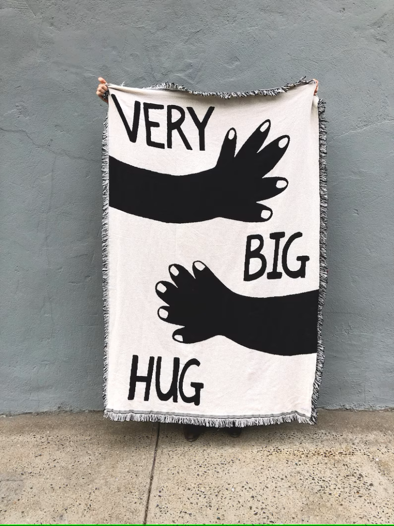 handmade gift idea for kids - very big hug throw blanket