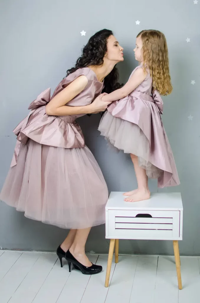 handmade gift idea matching dresses mother and daughter