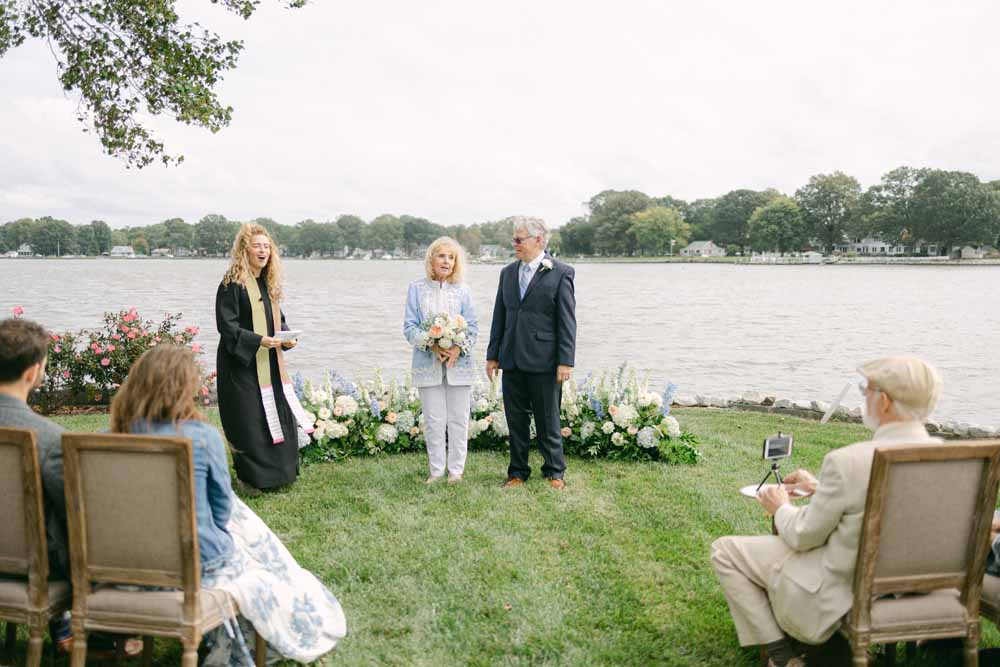 Maryland waterfront private home wedding ceremony