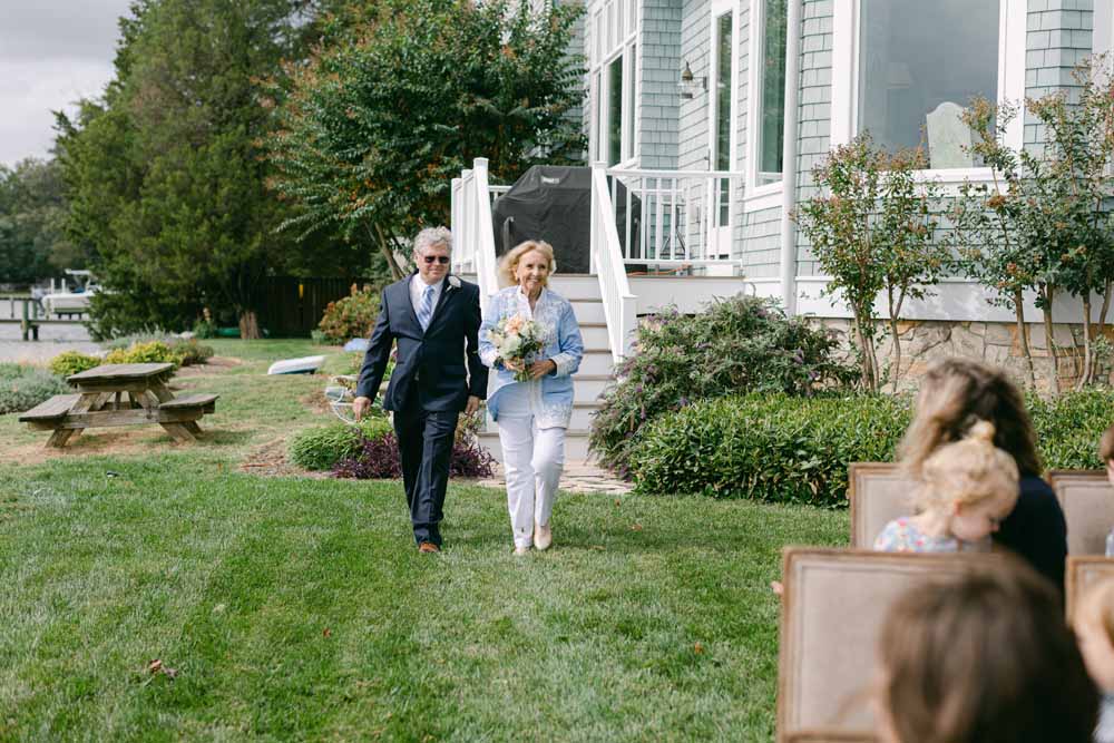 Maryland waterfront private home wedding ceremony