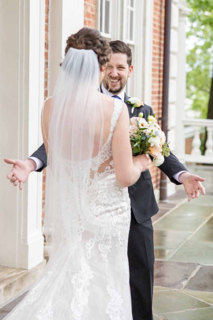 Strathmore Mansion Maryland wedding - Jewish ceremony - pastel colors - intimate wedding