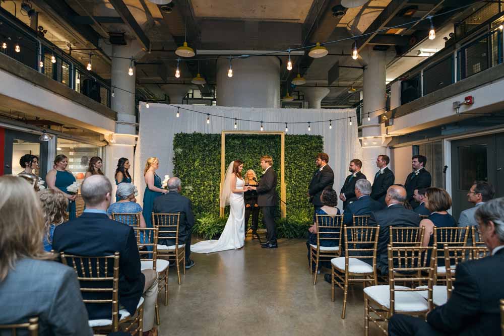 Torpedo Factory wedding ceremony and reception - summer colorful