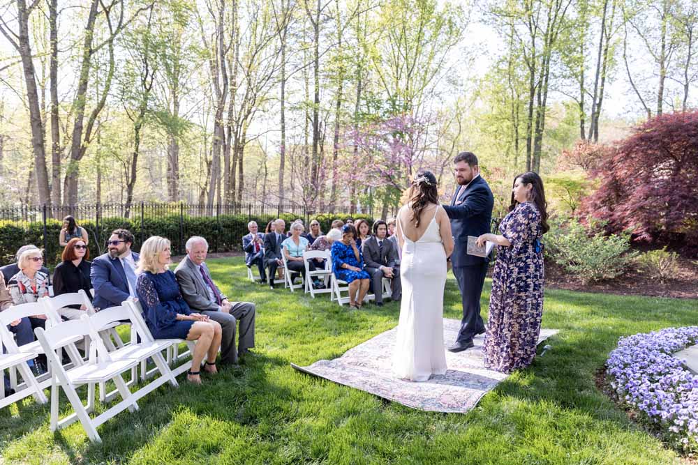 Great Falls Virginia backyard wedding ceremony  - vow renewal