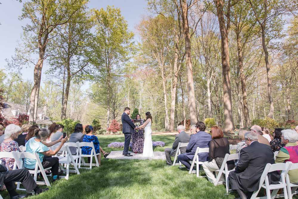 Great Falls Virginia backyard wedding ceremony  - vow renewal