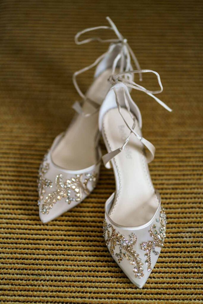 Colorful Spring DAR wedding - bridal wedding shoes white with sequins