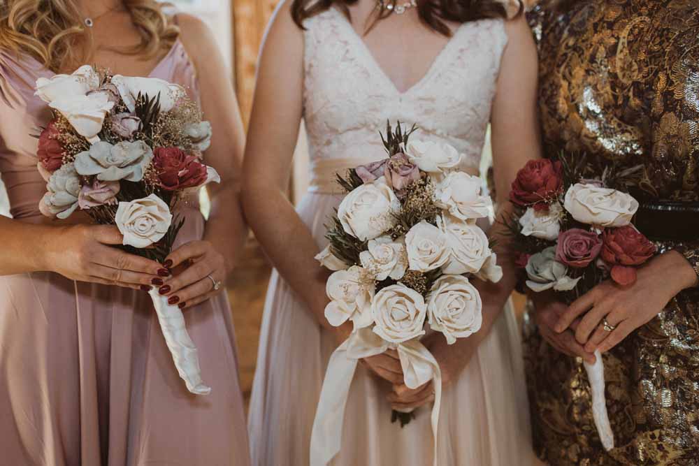 DC Art Gallery Wedding - balsa wood wedding bouquets