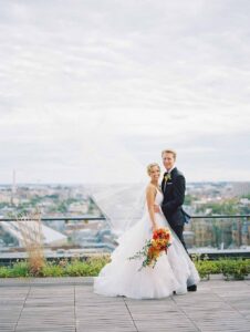 the Line - autumn rooftop wedding