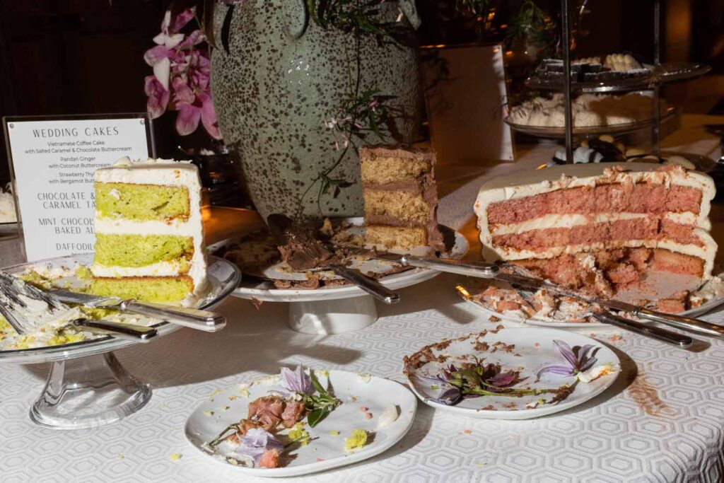cake table - Pretty Spring Meridian House Wedding with Catholic Ceremony