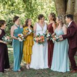Fall Cedar Knoll Restaurant wedding - wedding party fashion