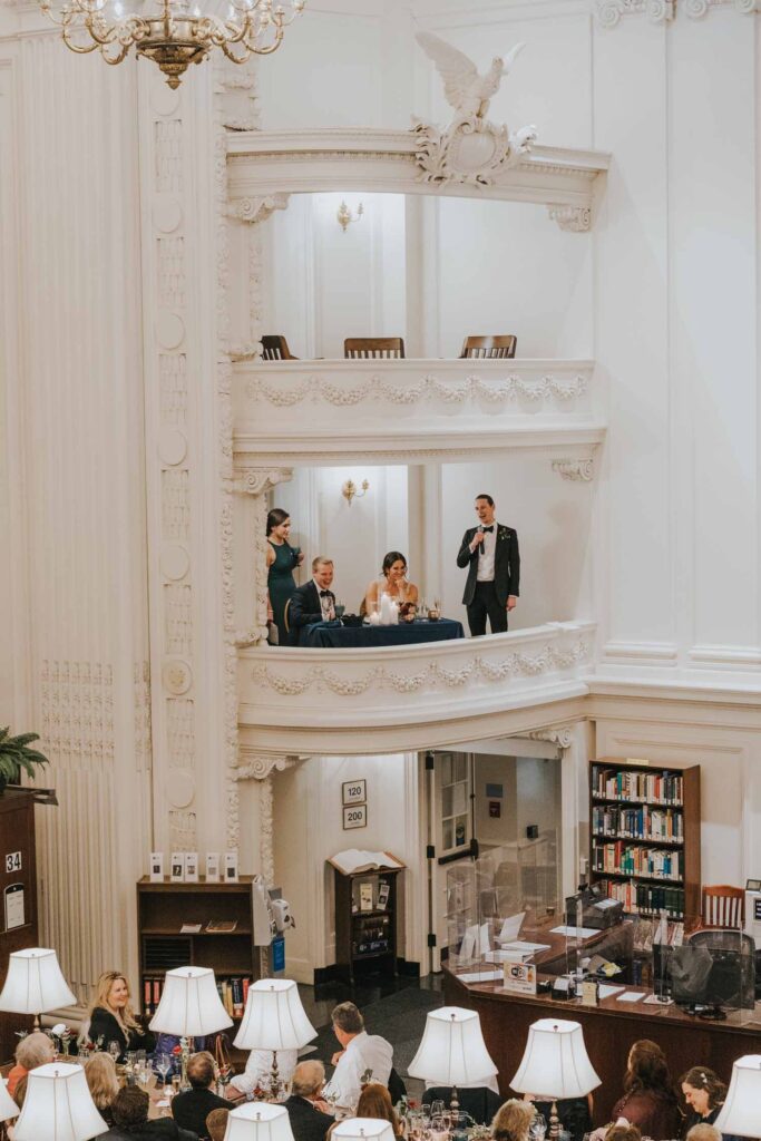 DC Winter Wedding at Daughters of the American Revolution - Library