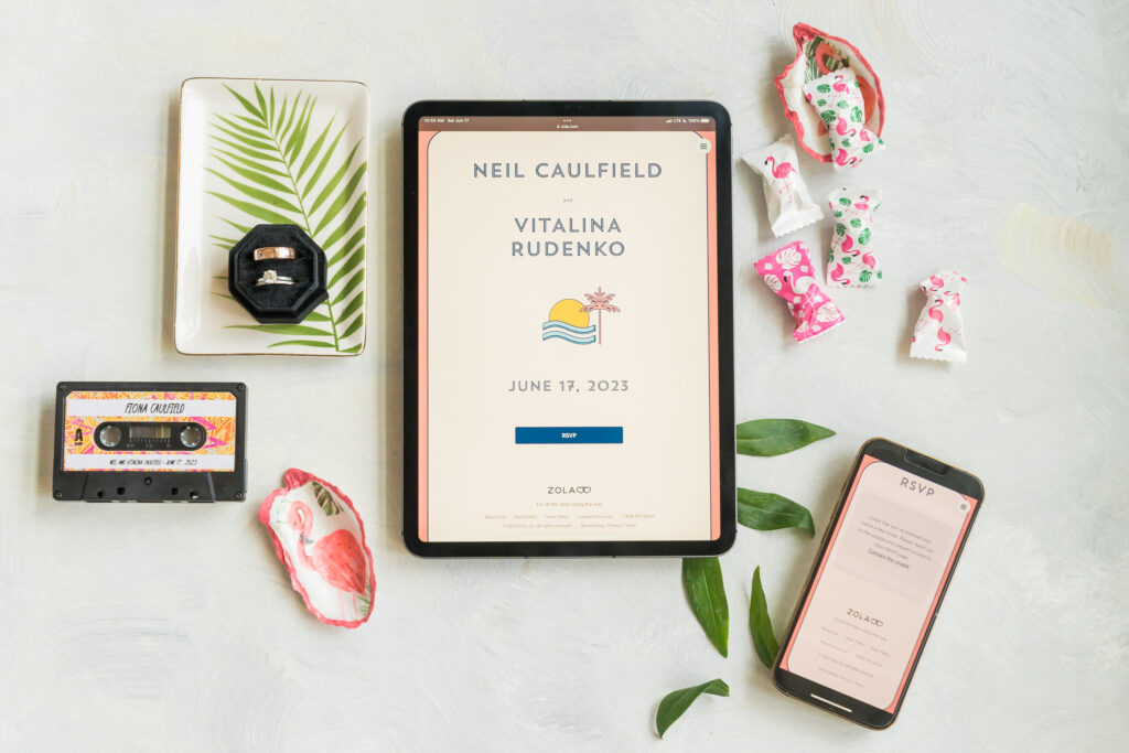 tropical wedding inspiration - digital invitation