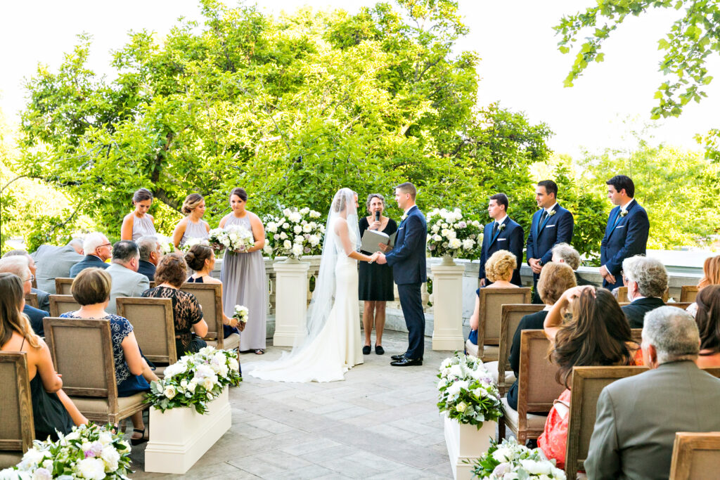 DAR DC wedding June outdoor ceremony on the terrace