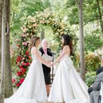 Spring DC Meridian House Pretty Pink wedding ceremony reception two brides