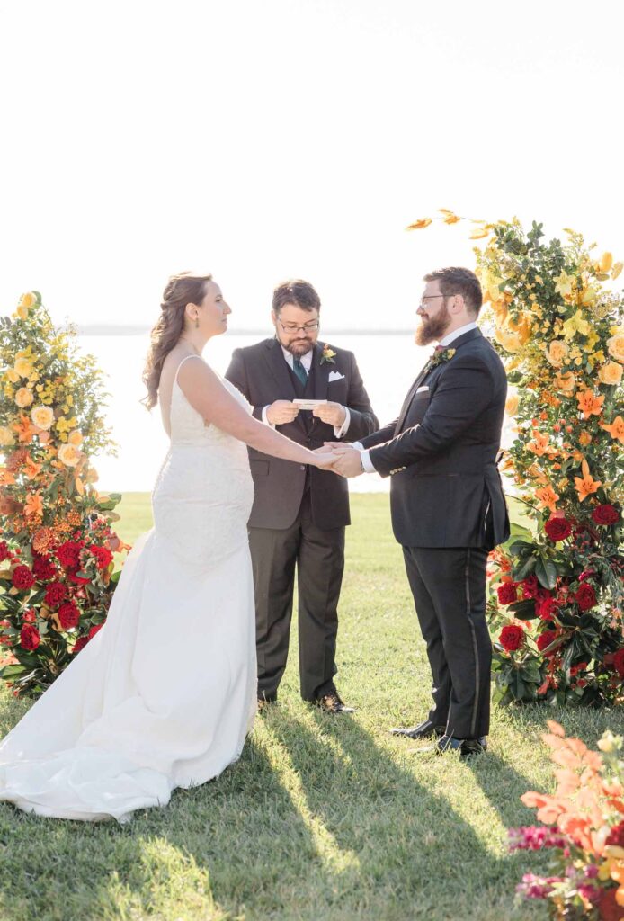 Pavilion at Weatherly wedding maryland waterfront ceremony