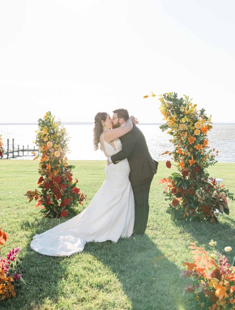 Pavilion at Weatherly wedding maryland waterfront ceremony