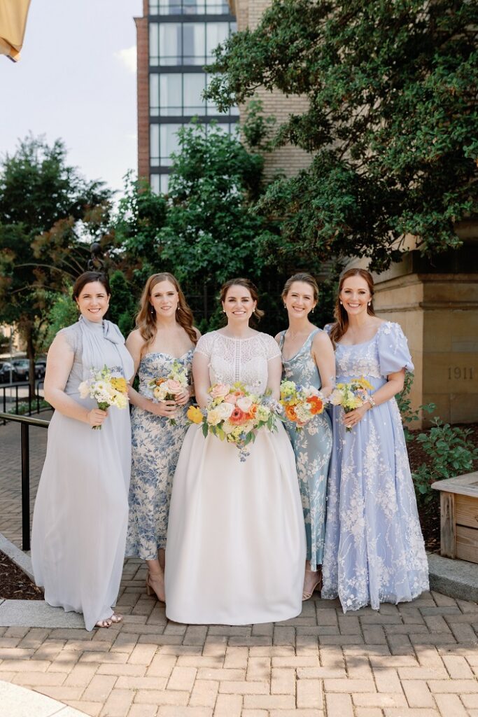 The Line DC Hotel wedding - Jewish wedding ceremony - blue yellow Amalfi theme ballroom reception