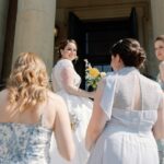 The Line DC Hotel wedding - Jewish wedding ceremony - blue yellow Amalfi theme ballroom reception