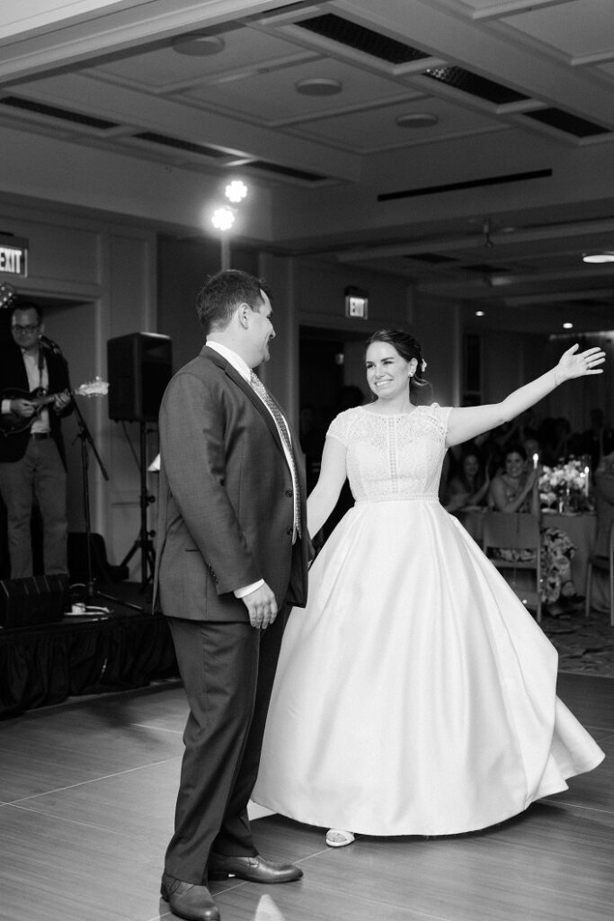 The Line DC Hotel wedding - Jewish wedding ceremony - blue yellow Amalfi theme ballroom reception