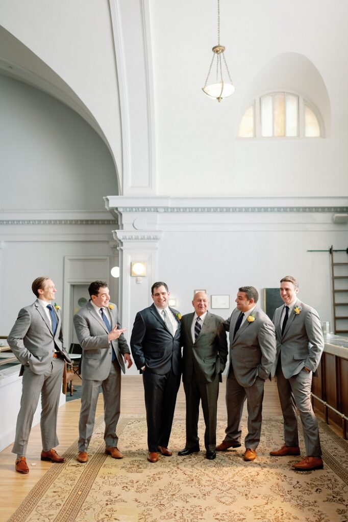 The Line DC Hotel wedding - Jewish wedding ceremony - blue yellow Amalfi theme ballroom reception