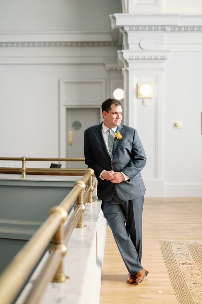 The Line DC Hotel wedding - Jewish wedding ceremony - blue yellow Amalfi theme ballroom reception