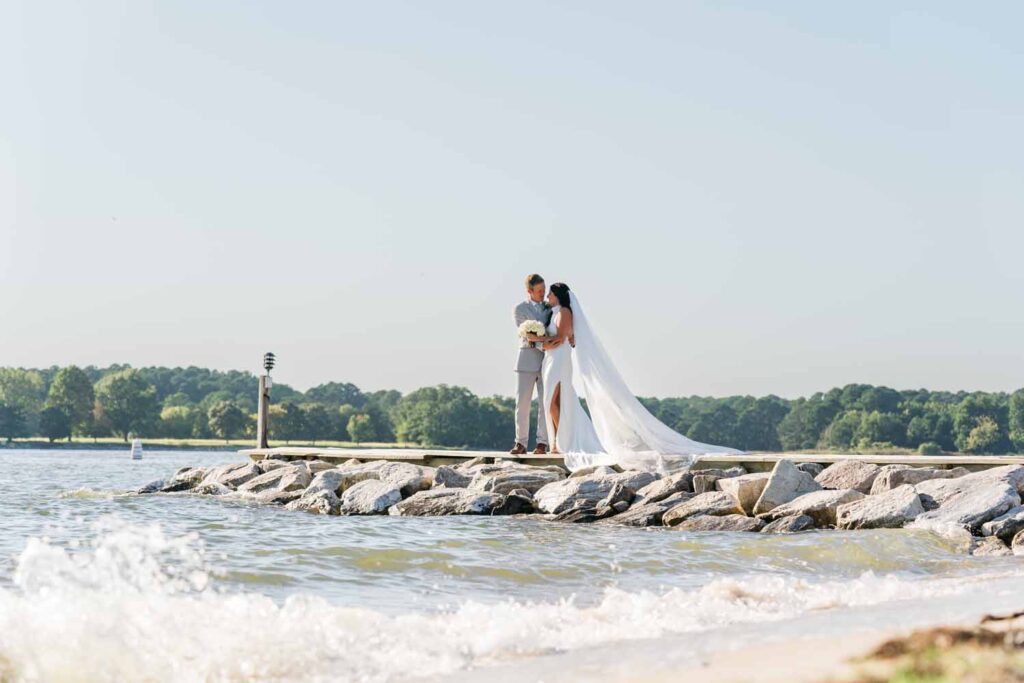 Tred Avon Yacht Club Wedding Oxford Maryland waterfront ceremony tented reception