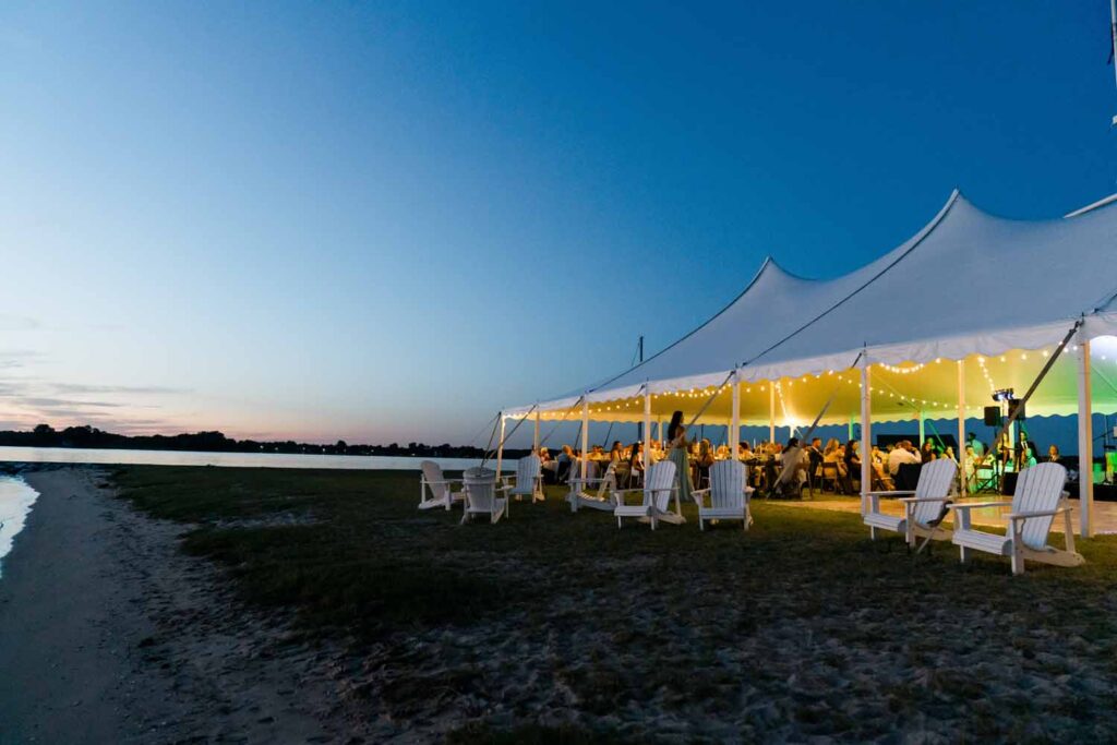 Tred Avon Yacht Club Wedding Oxford Maryland waterfront ceremony tented reception