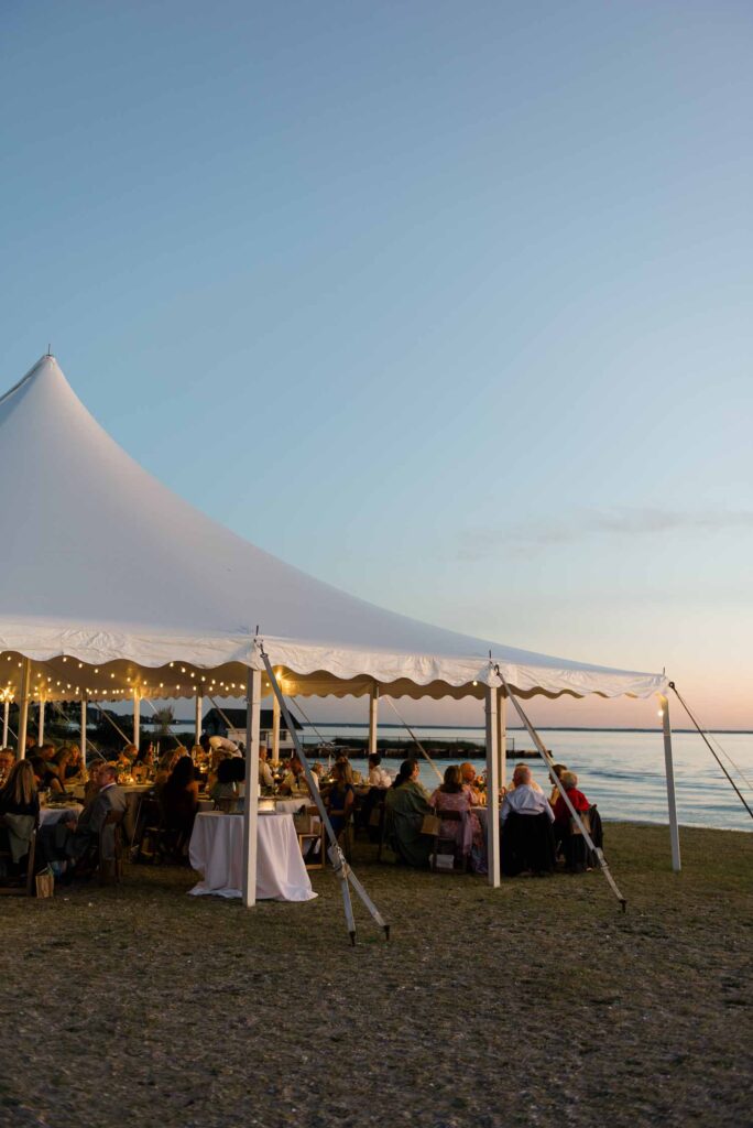 Tred Avon Yacht Club Wedding Oxford Maryland waterfront ceremony tented reception