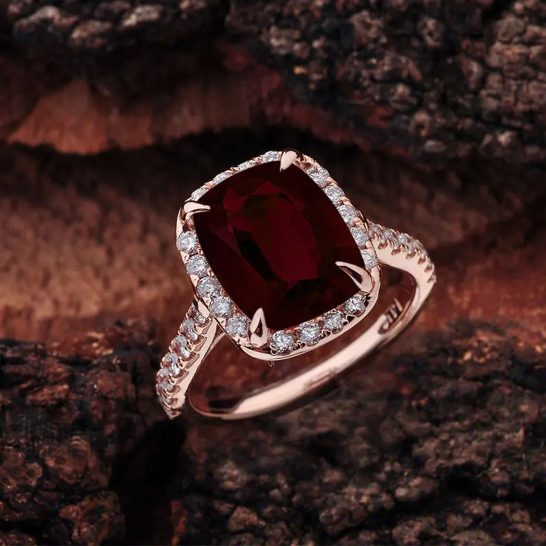 alternative engagement ring - ruby solitaire 