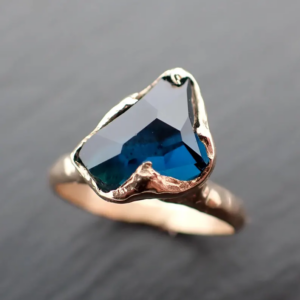 unique engagement ring - blue