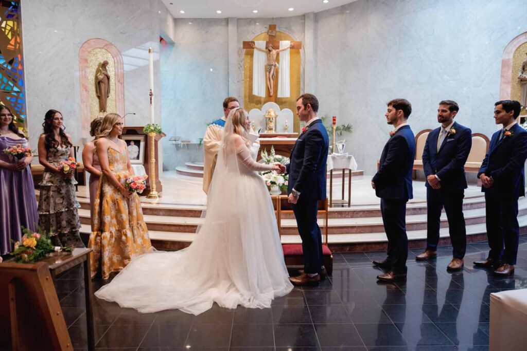 Archer Hotel Tysons wedding reception rooftop - Burke Catholic church ceremony