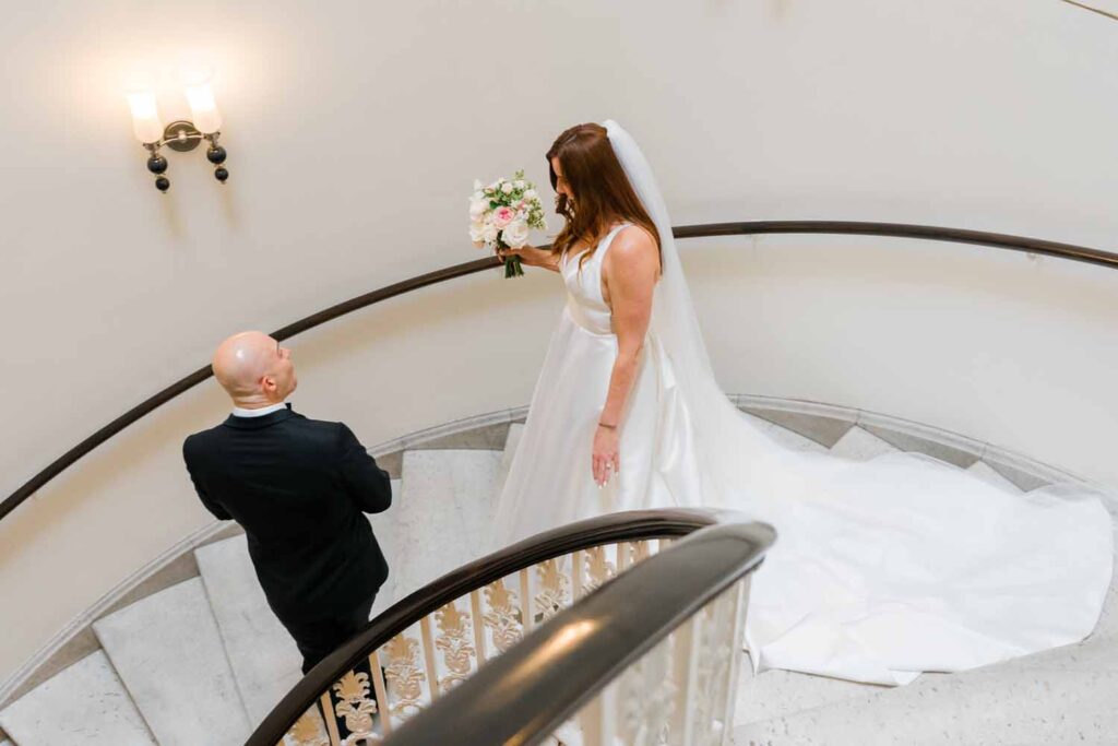Hotel Monaco DC wedding reception - first look
