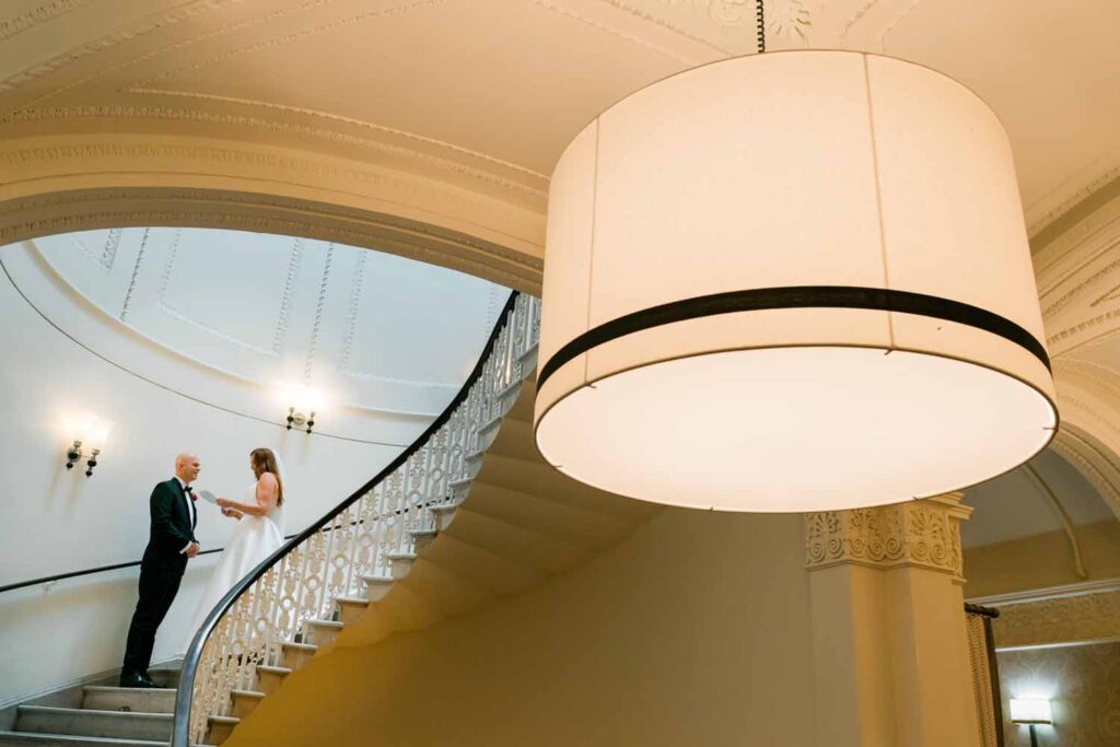 Hotel Monaco DC wedding reception - private vows