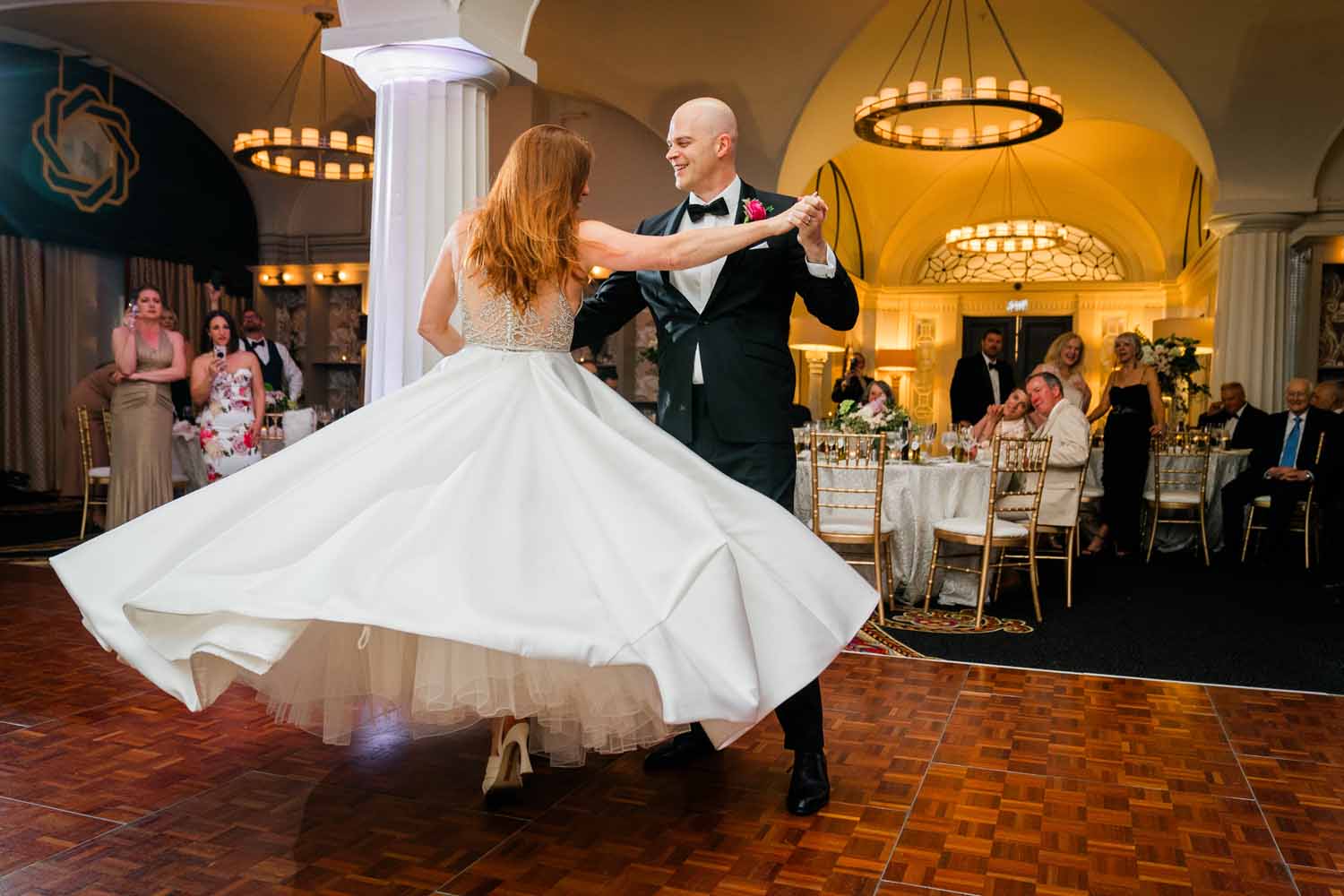 Hotel Monaco DC wedding reception - first dance
