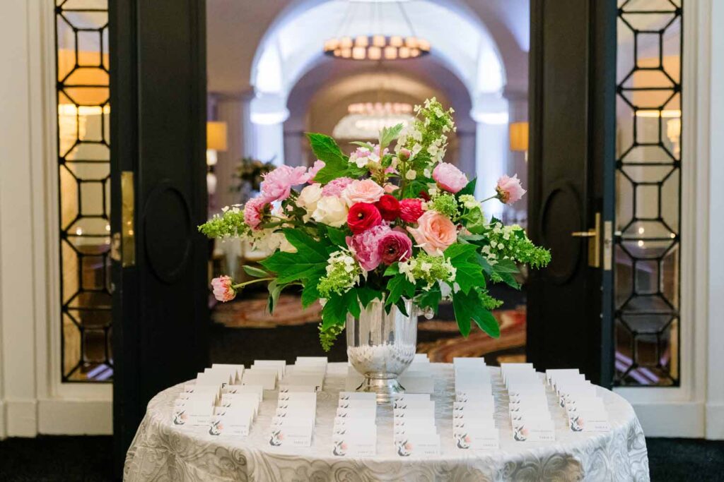 Hotel Monaco DC wedding reception