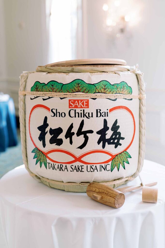 Washington Golf and Country Club wedding Virginia - Japanese sake barrel ceremony