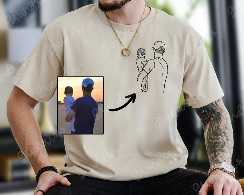 custom tee shirt with favorite photo - Father's Day Gift Guide idea