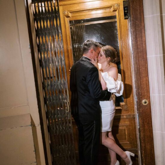 Perry Belmont House DC Wedding elevator high flash