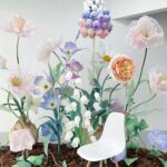 freestanding oversized whimsical paper flowers