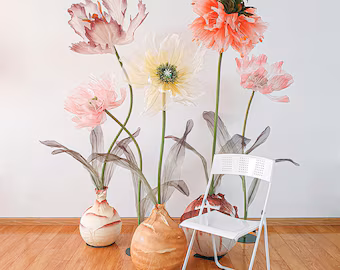 wedding trend: oversized whimsical paper flowers