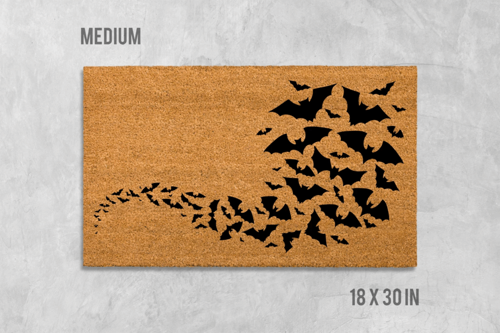 Halloween Bat door mat
