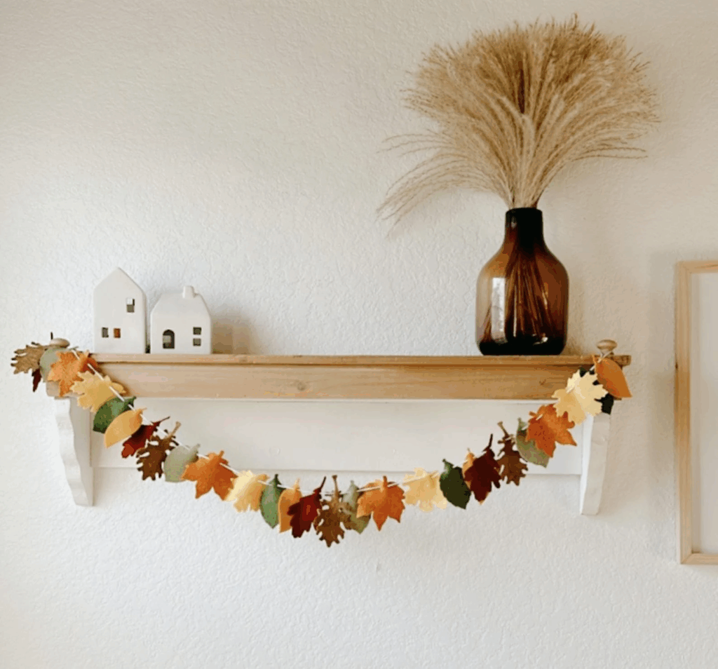 felt leaf garland