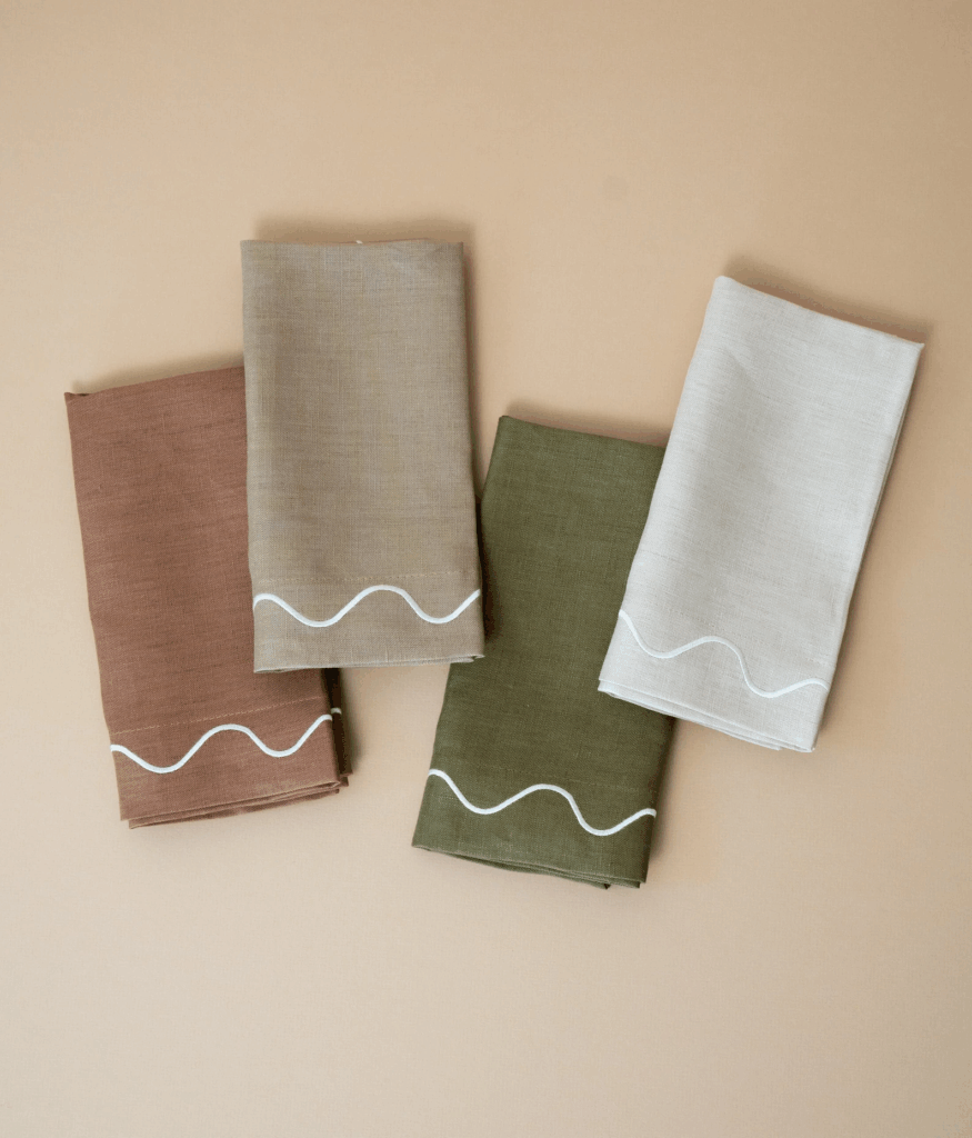 autumn linen napkin set